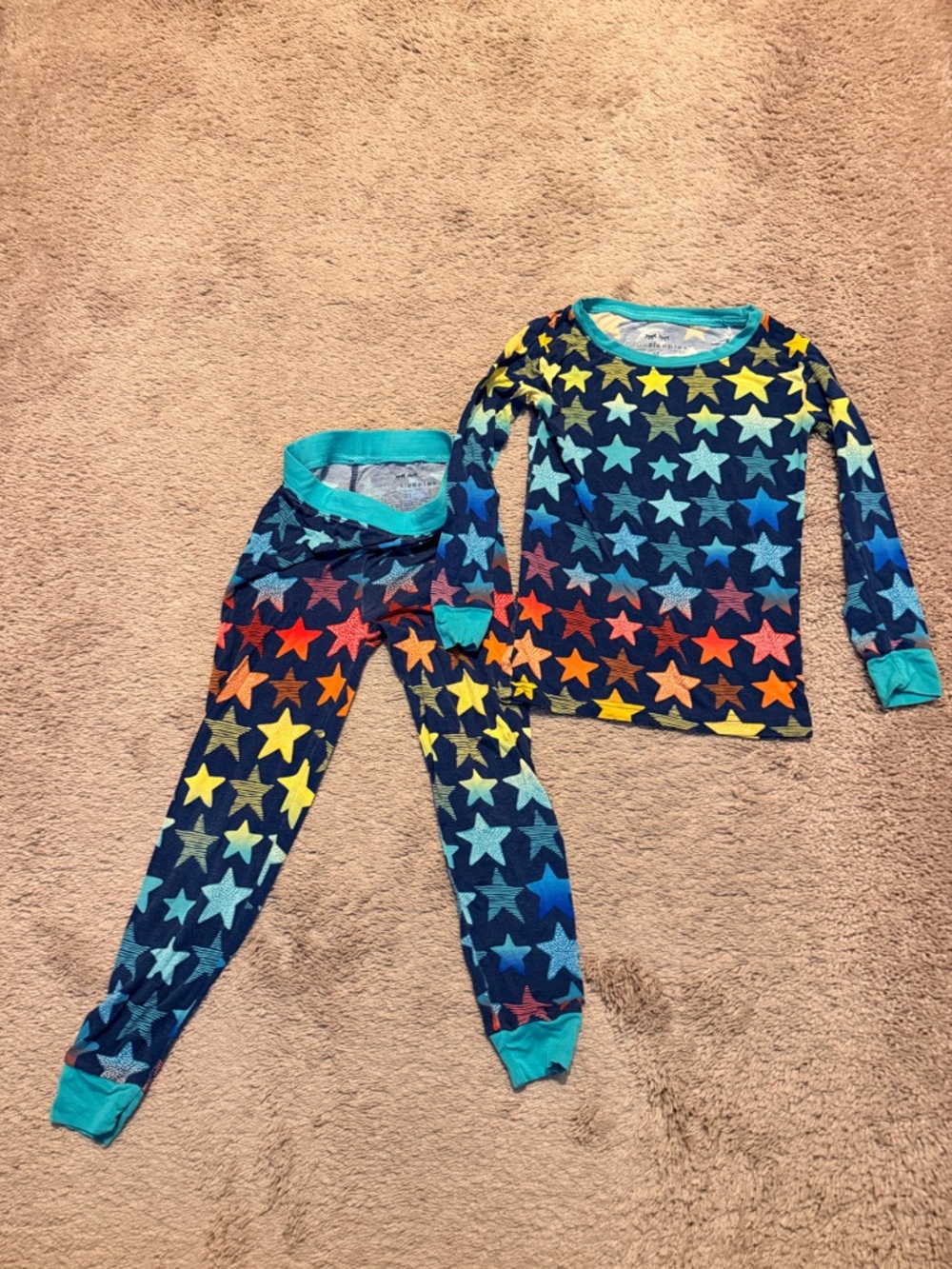 Little sleepies Rainbow stars 3T